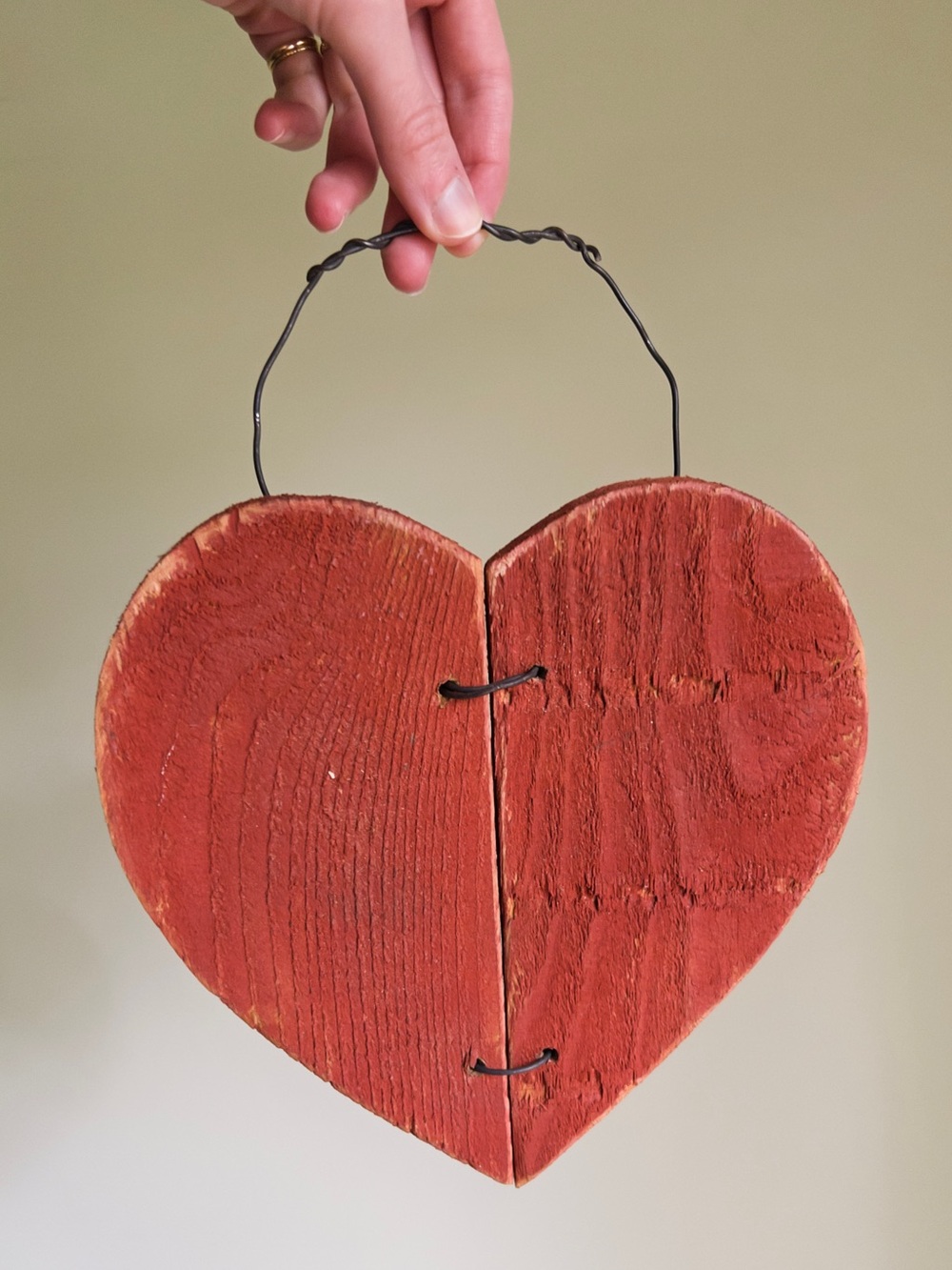Vintage Wooden Heart Decoration